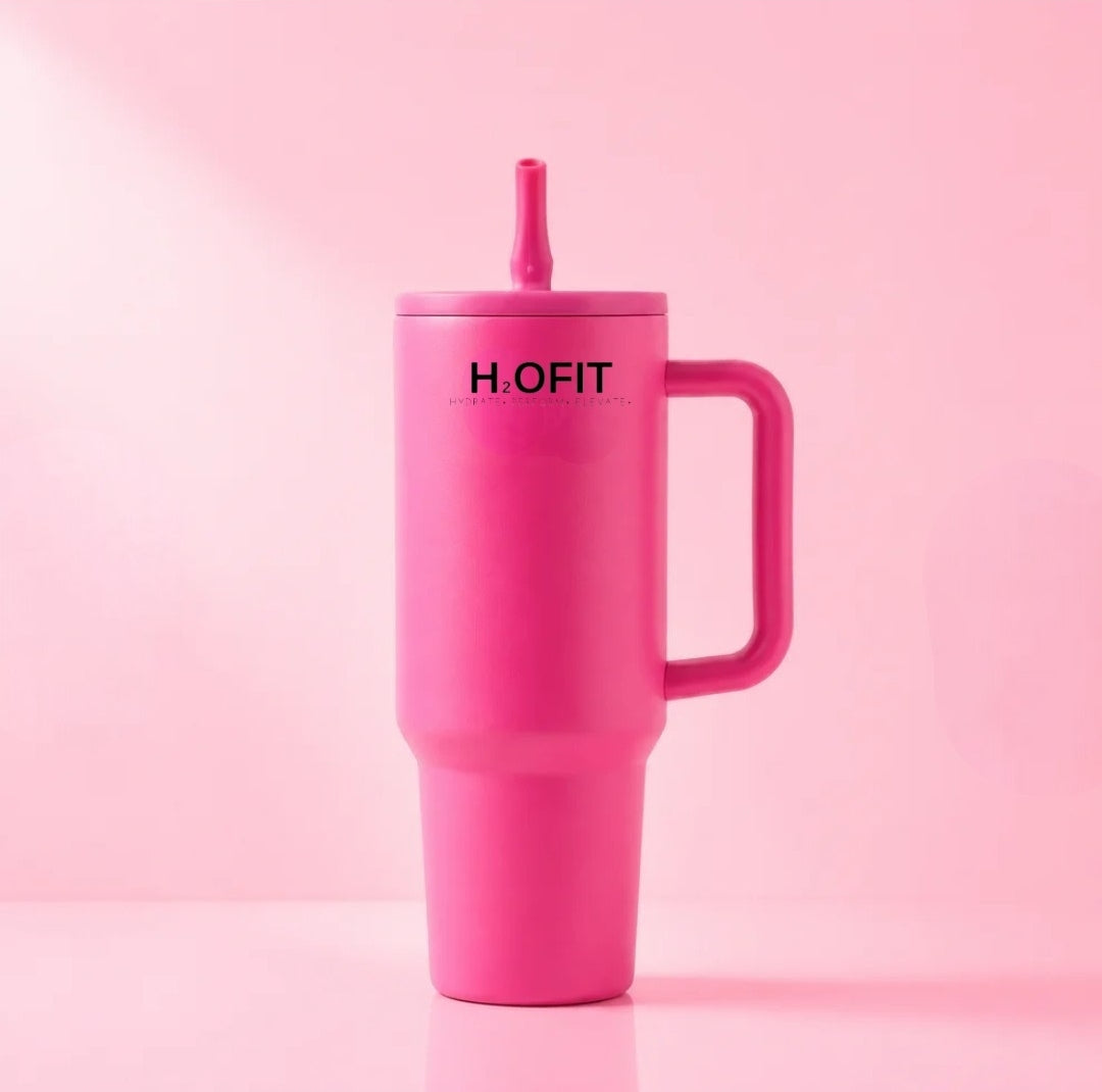 H2OFIT Transparent Tumbler with Leak-Resistant Lid