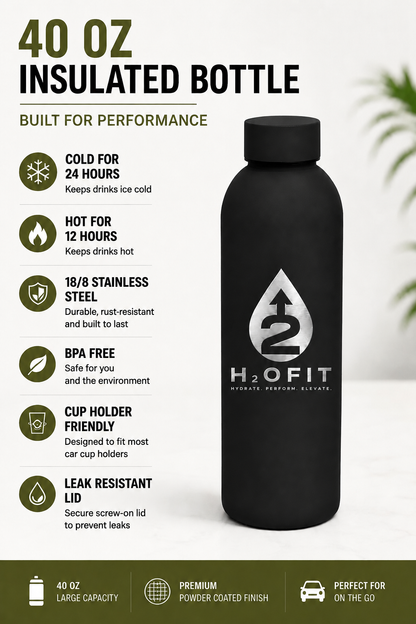 H2OFIT PREMIUM STAINLESS STEEL INSULATED BOTTLE