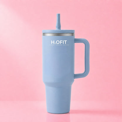 H2OFIT Transparent Tumbler with Leak-Resistant Lid