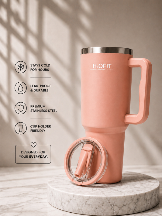 H2OFIT Transparent Tumbler with Leak-Resistant Lid