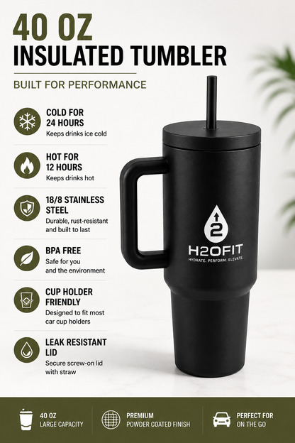 Customize H2OFIT leak Proof Tumbler (Black