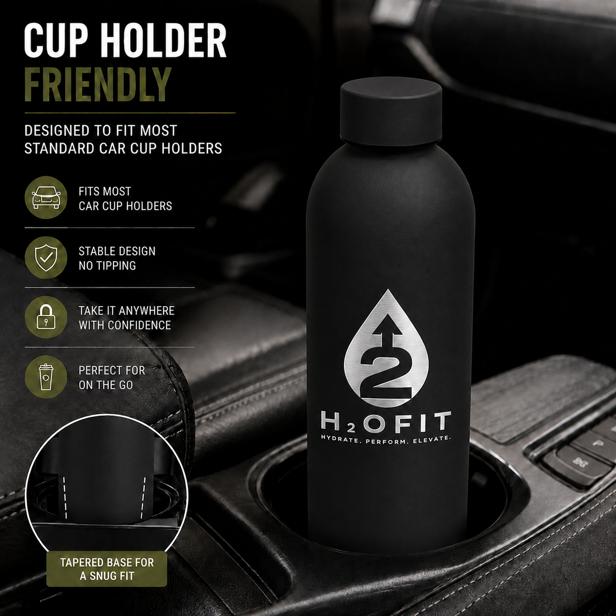 H2OFIT PREMIUM STAINLESS STEEL INSULATED BOTTLE