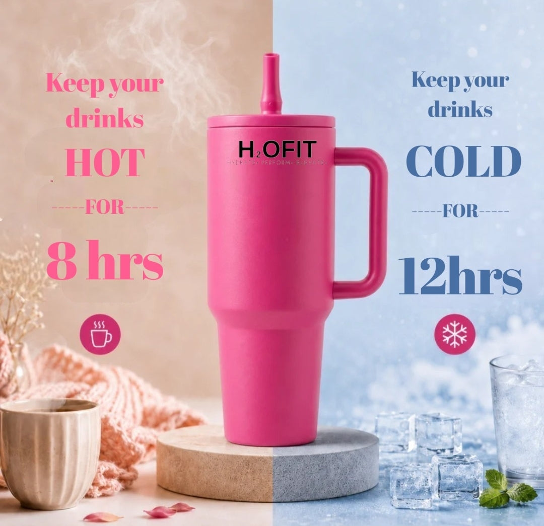H2OFIT Transparent Tumbler with Leak-Resistant Lid