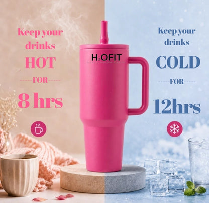 H2OFIT Transparent Tumbler with Leak-Resistant Lid