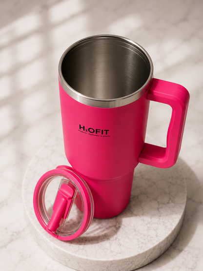 H2OFIT Transparent Tumbler with Leak-Resistant Lid