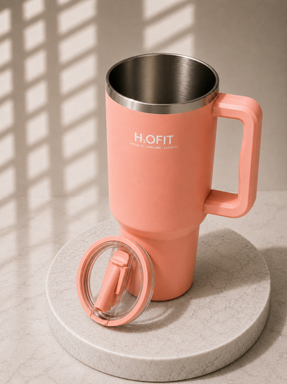 H2OFIT Transparent Tumbler with Leak-Resistant Lid