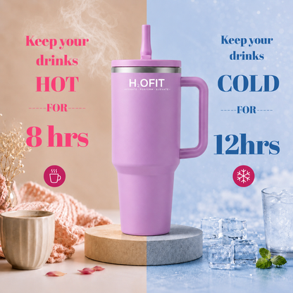 H2OFIT Transparent Tumbler with Leak-Resistant Lid