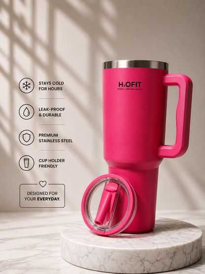 H2OFIT Transparent Tumbler with Leak-Resistant Lid