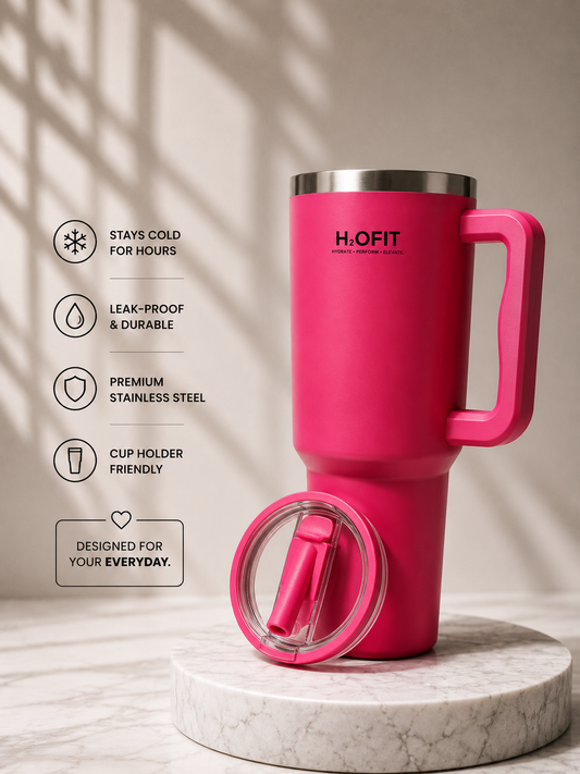 H2OFIT Transparent Tumbler with Leak-Resistant Lid