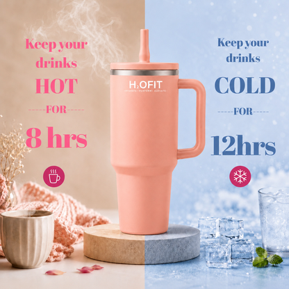 H2OFIT Transparent Tumbler with Leak-Resistant Lid