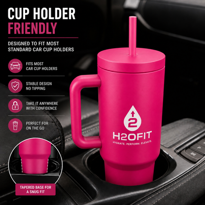 H2OFIT Pink Stainless Steel - Leakage Proof - Insulated Tumbler